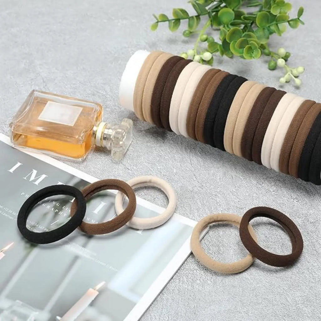 40 Soft Hair Ties, Harmless, Suitable for Fine and Thick Hair Elastic Ponytail Bundles, Suitable for Women and Girls