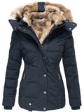 Miss Diva "Aura Warmth W128" Women's Winter Hooded Zip Coat