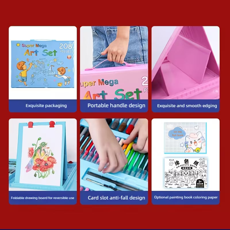 Miss Diva "Junior Artist Studio" 228-Piece Deluxe Children's Painting &amp; Drawing Art Ki