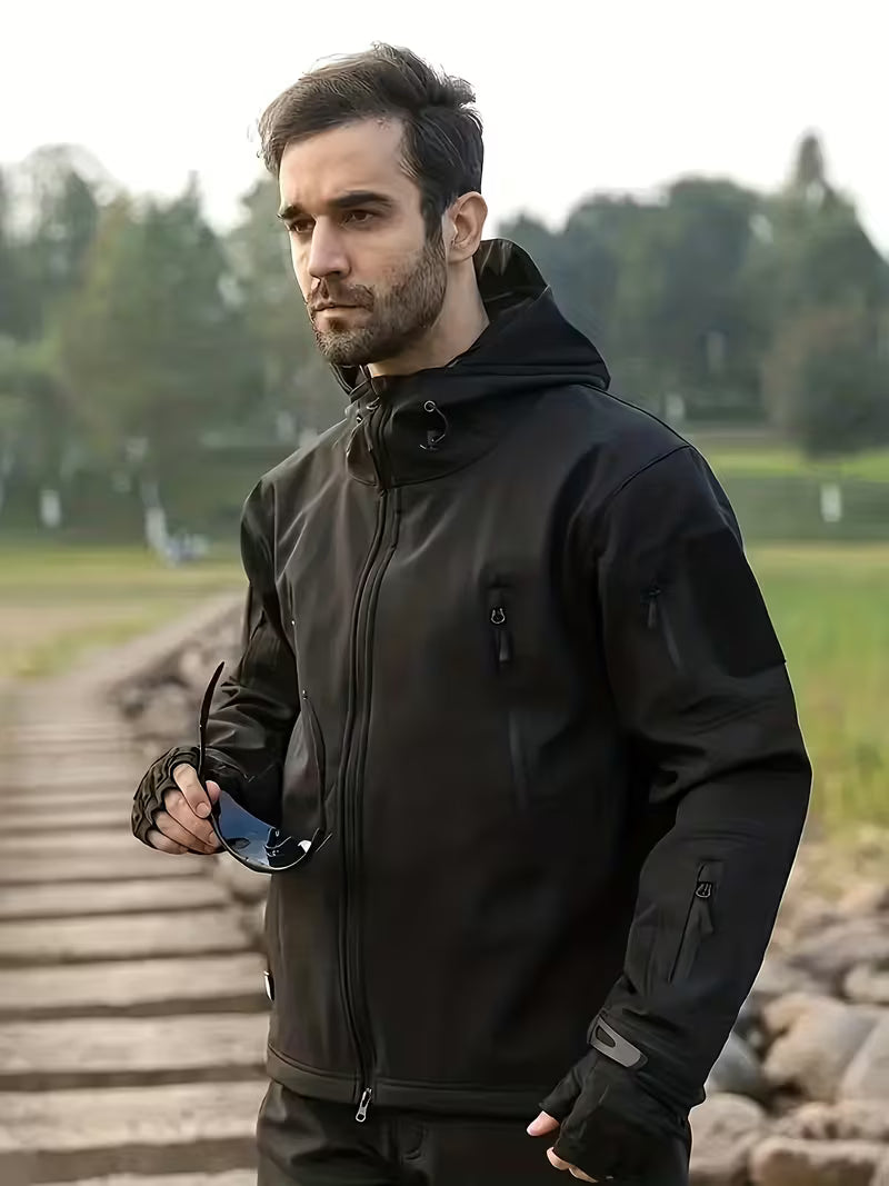 Men’s Heavyweight All-Weather Tactical Winter Suit – Windproof Hooded Jacket &amp; Thermal Pants Set
