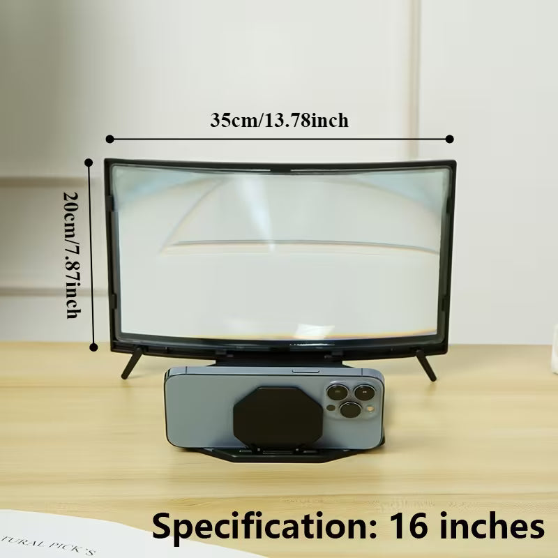 UCB "Aura View 16" 16-Inch HD Curved Phone Screen Magnifier & Foldable Stand