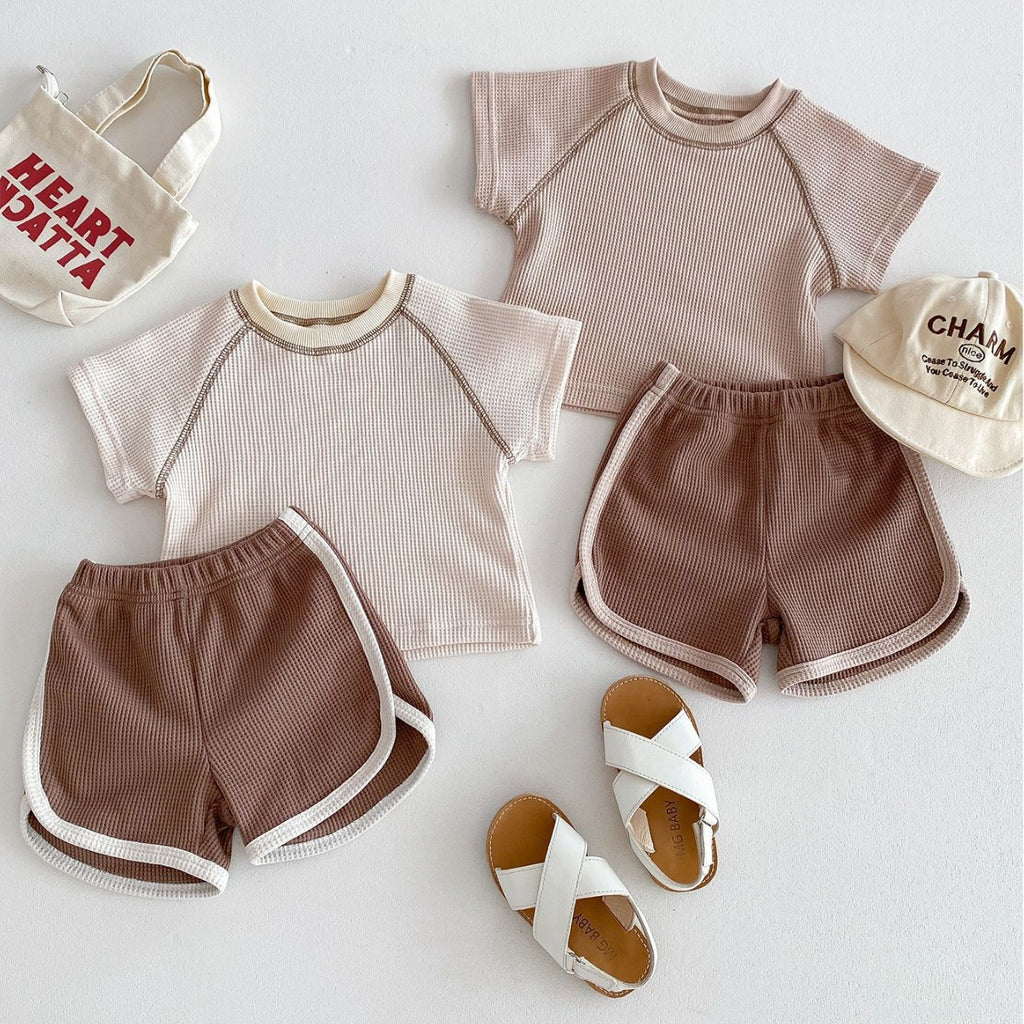 Clothes for Babies Summer Unisex Baby Short Sleeve Outfit Top Shorts