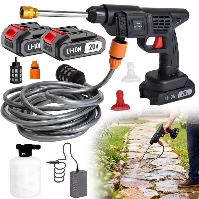 UCB "Aura Hydro-Force" 20V Wireless Portable High-Pressure Washer & Cleaning Gun System