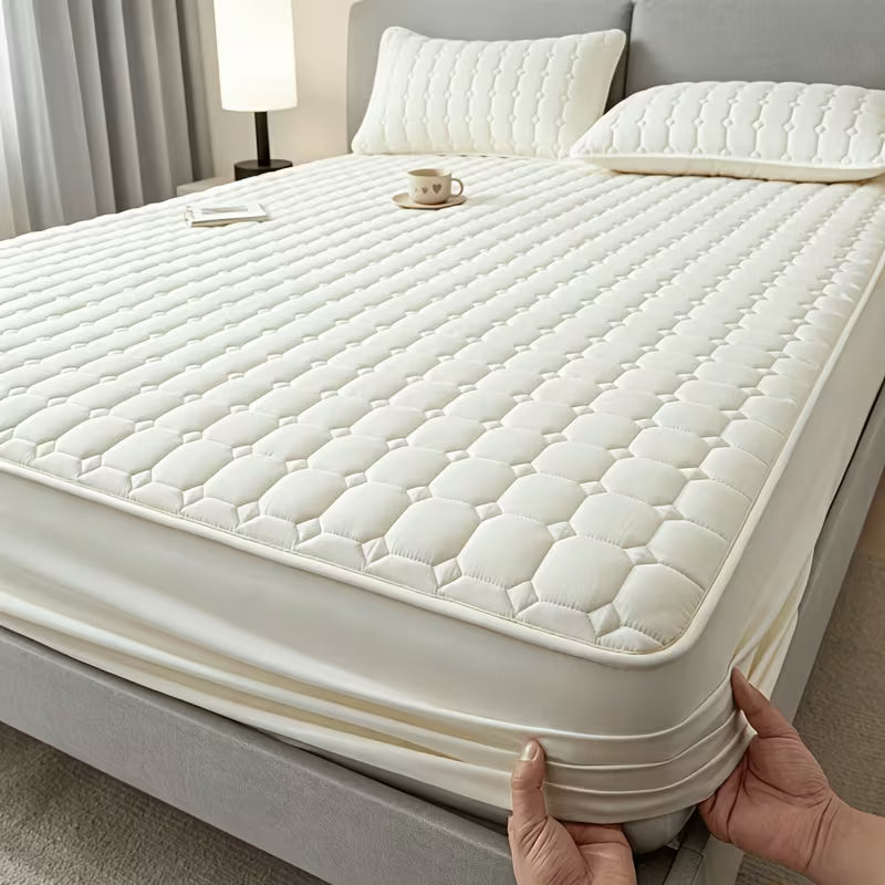 UCB "Aura Shield" All-Season Quilted Non-Slip Mattress Protector (15.75" Deep Pocket)