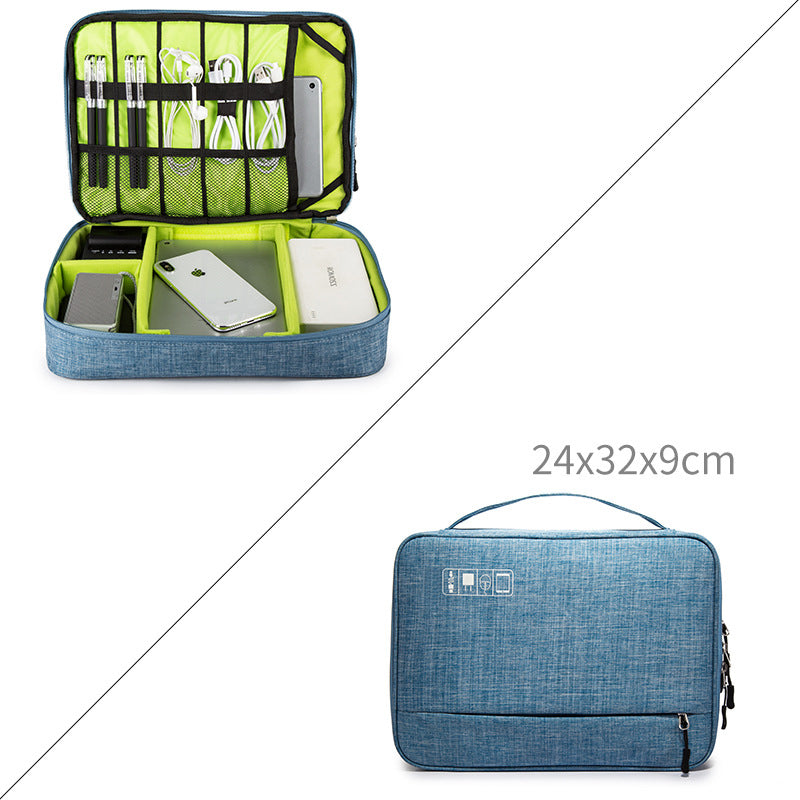 Travel Cable Bag Portable Digital USB Gadget Organizer Charger Wires Cosmetic Zipper Storage Pouch Kit Case Accessories Supplies