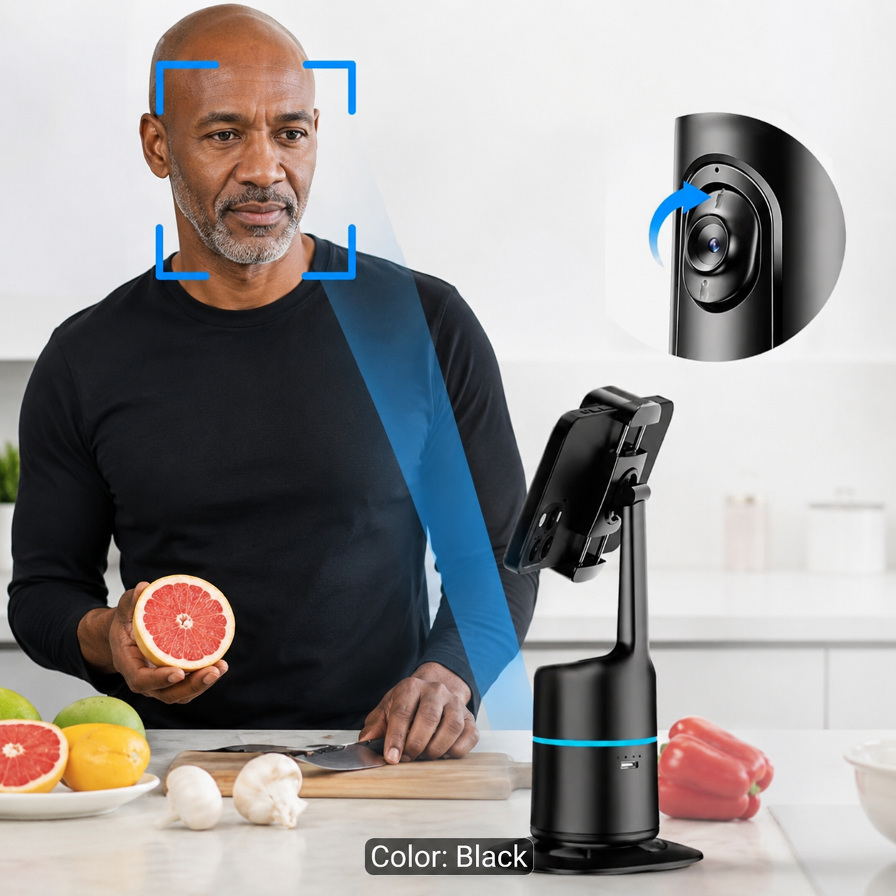 2025 Auto-Tracking Phone Tripod Delivers 360° Facial Tracking,