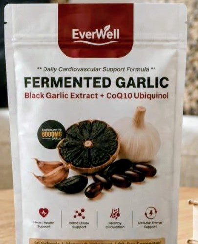 Fermented Black Garlic with CoQ10 Ubiquinol Capsules – Heart & Energy Support