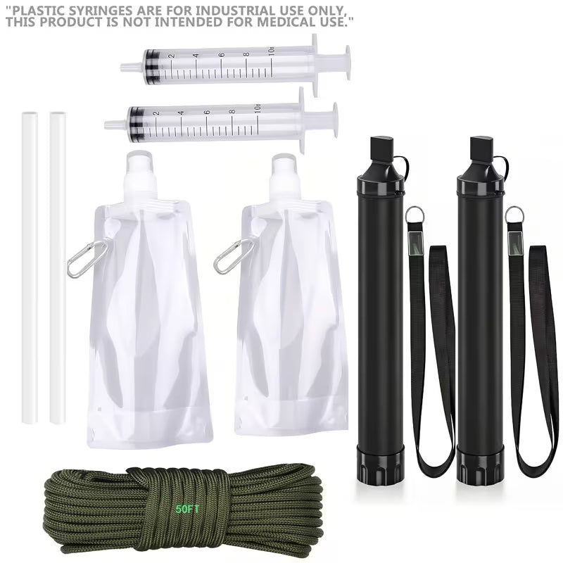UCB "Aura Pure Hydro" 10,000-Gallon Emergency Straw Water Filter Kit (2-Pack)