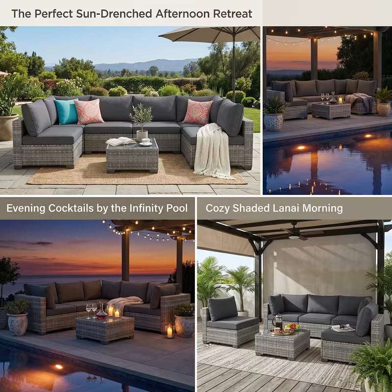 UCB "Aura Executive" All-Weather Modular Patio Sectional Suite