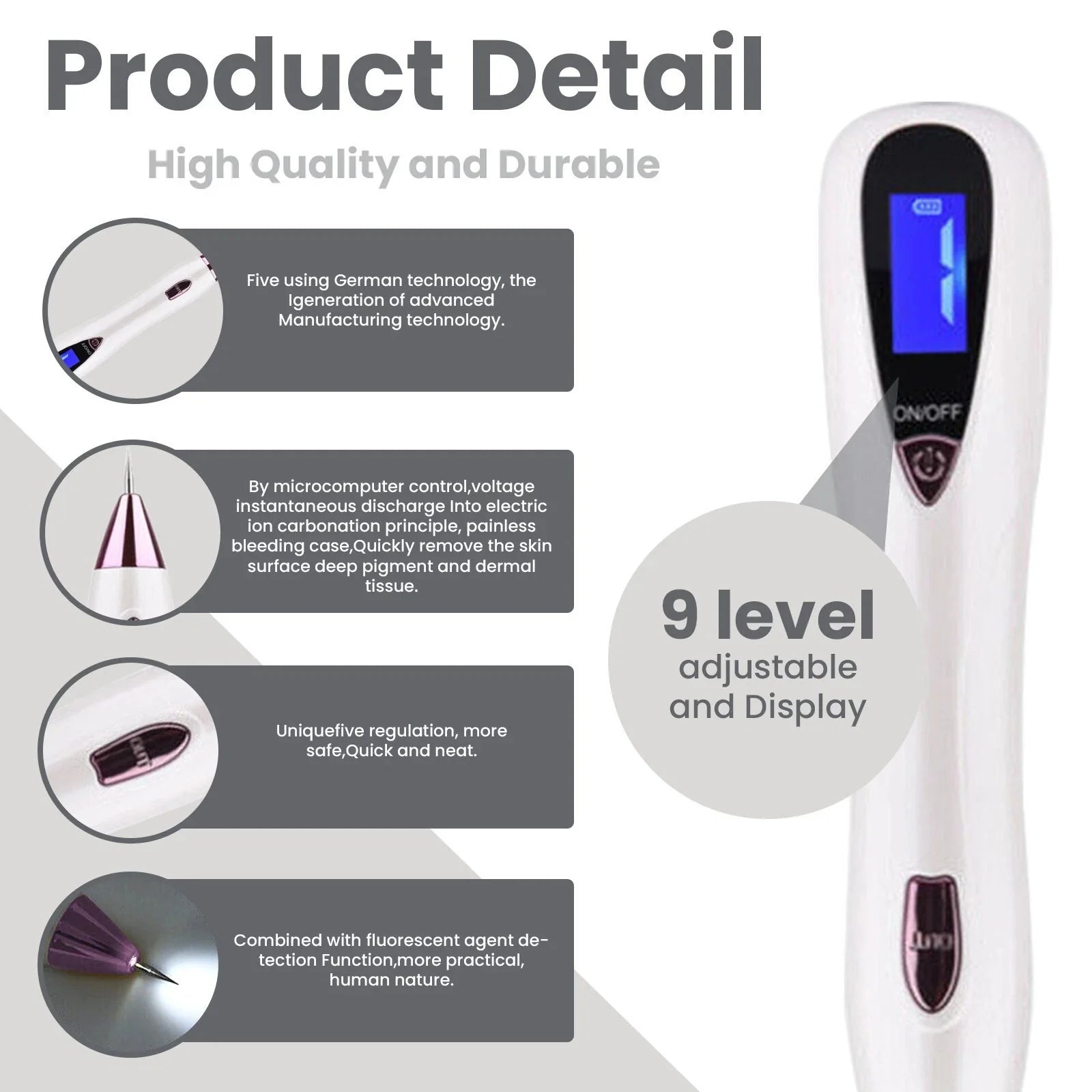 Anti-Aging Laser Plasma Pen Mole Removal Dark Spot Skin Tag Tattoo Wart Remover