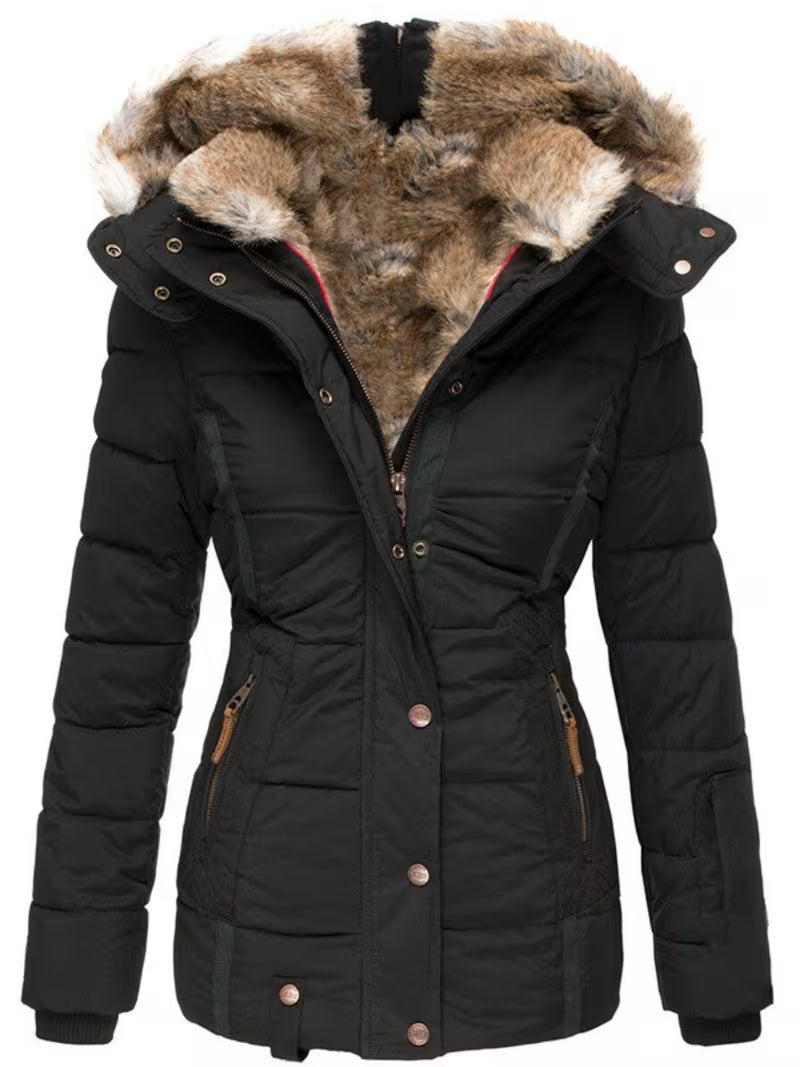 Miss Diva "Aura Warmth W128" Women's Winter Hooded Zip Coat