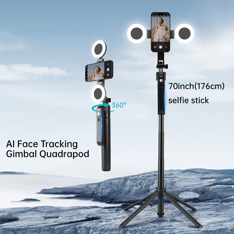 2025 Auto-Tracking Phone Tripod Delivers 360° Facial Tracking,