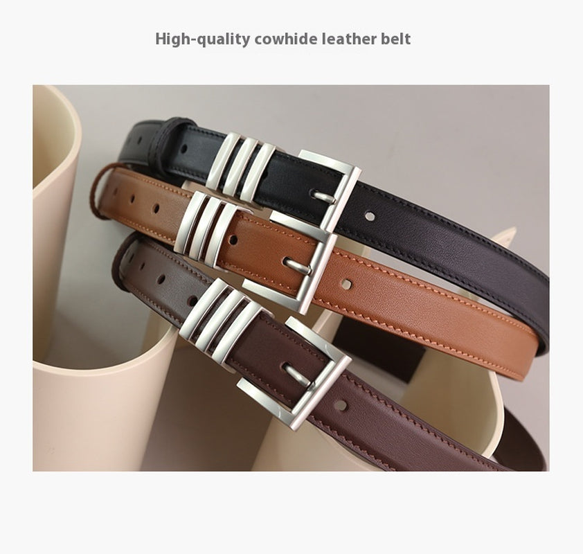 Women'S First Layer Cowhide Leather Belt