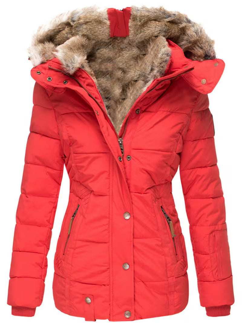 Miss Diva "Aura Warmth W128" Women's Winter Hooded Zip Coat