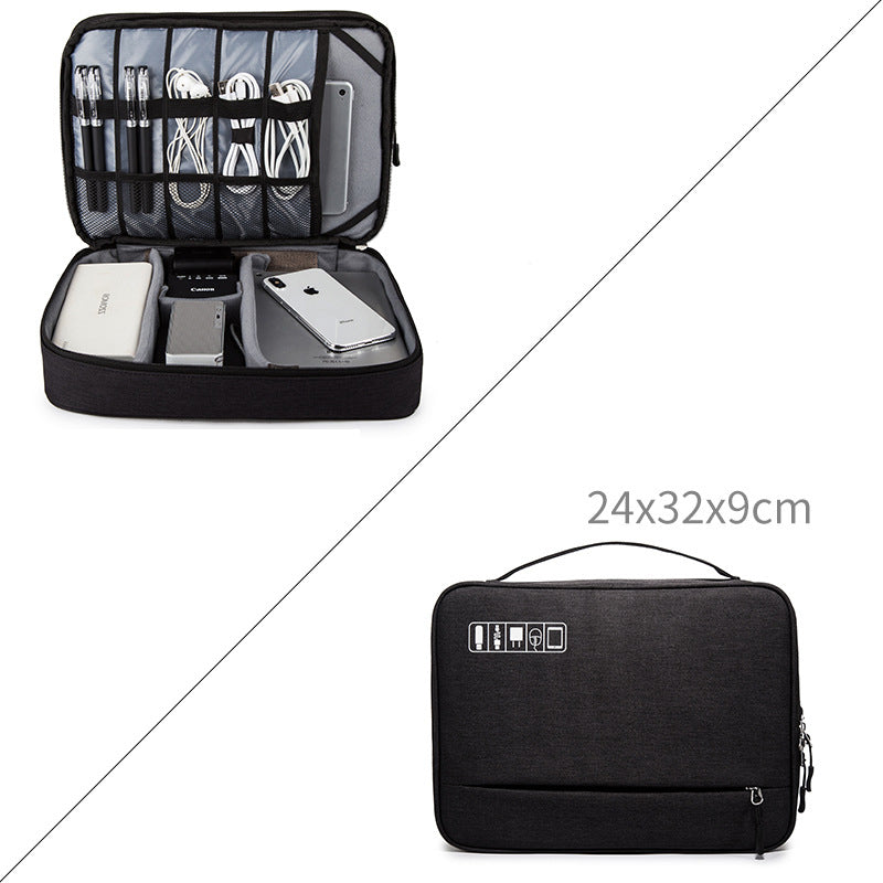 Travel Cable Bag Portable Digital USB Gadget Organizer Charger Wires Cosmetic Zipper Storage Pouch Kit Case Accessories Supplies