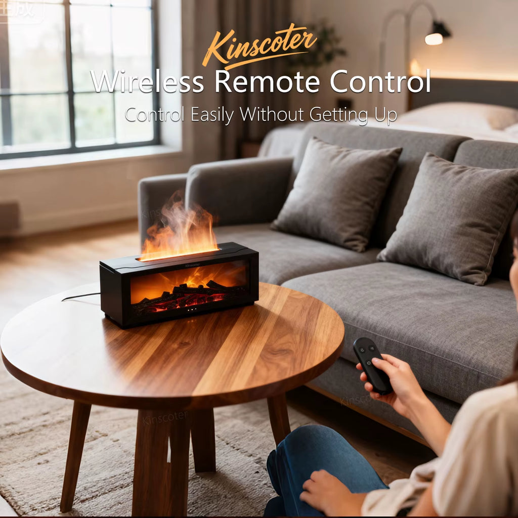 The Royal Hearth Aroma Diffuser 150ml Intelligent Fireplace Mist & Ambient Light System