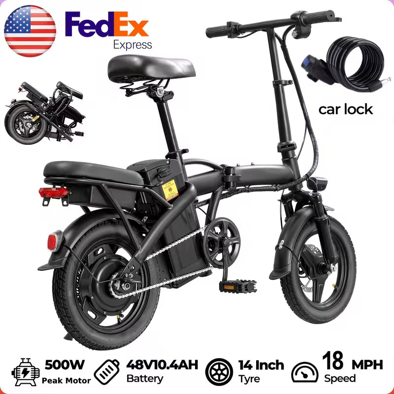 UCB "Vanguard Commuter E14" 500W Compact Folding Electric Bike