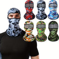 3-Piece UPF 50+ Sun Protection Balaclava Mask & Cooling Arm Sleeves Set for Cycling, Basketball & Fishing