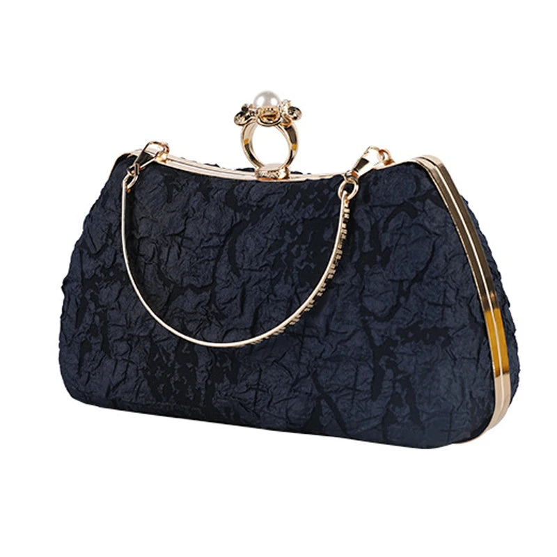 Yellow Clutch Purse Luxury for Women Wedding Luxury Designer Handbags Pearl Fashion Crossover Shoulder Bag for Party Wallets