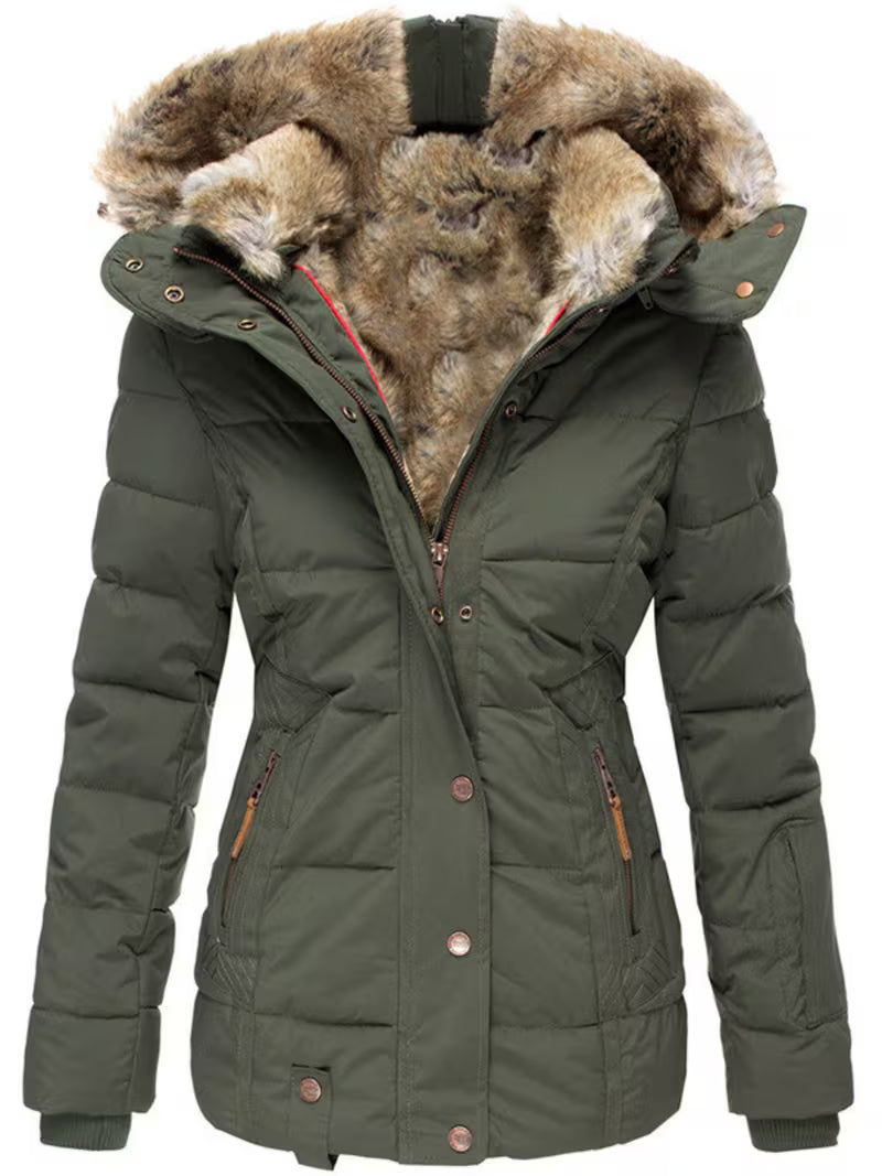 Miss Diva "Aura Warmth W128" Women's Winter Hooded Zip Coat