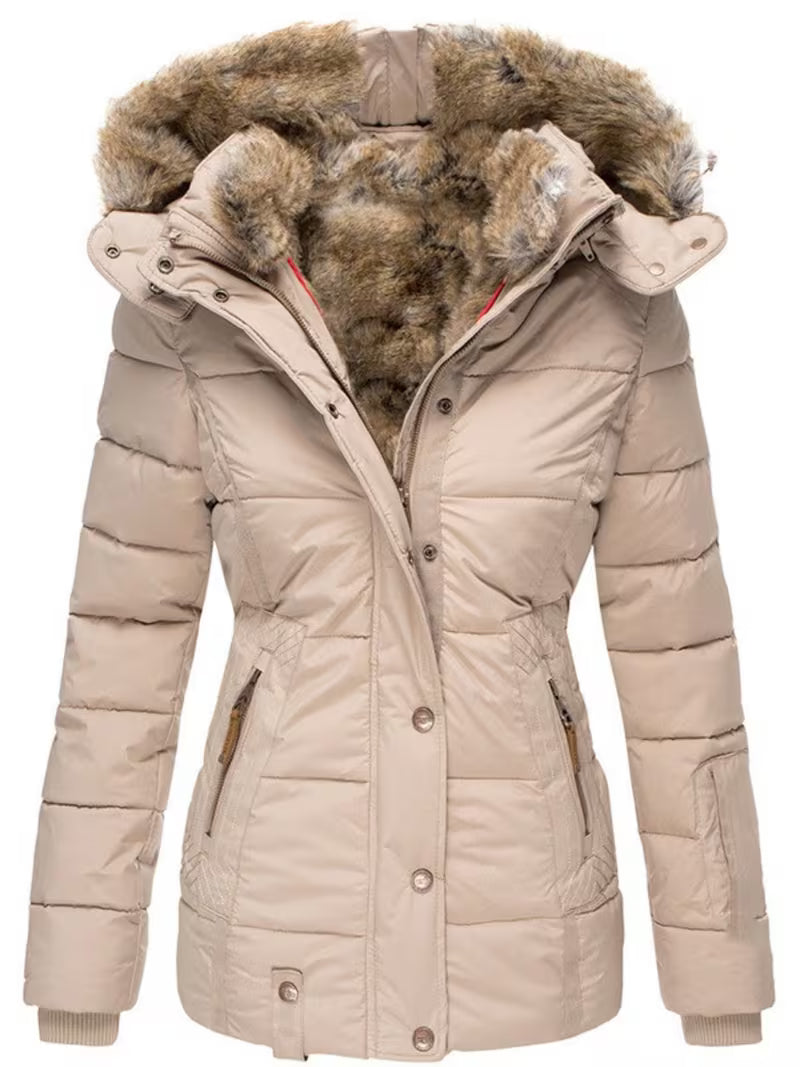 Miss Diva "Aura Warmth W128" Women's Winter Hooded Zip Coat