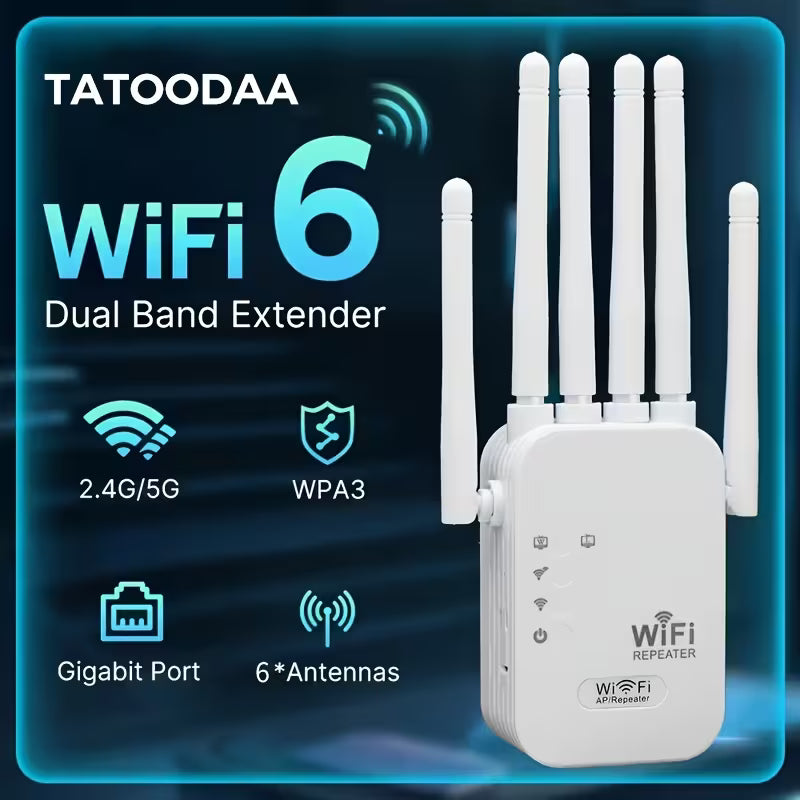 "Aura Net Pro" 1200Mbps Wi-Fi 6 Mesh Signal Booster & Range Extender