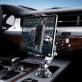 Gentleman Boutique "Aura Command Arm" Heavy-Duty Robotic 360° Cup Holder Car Mount for Tablets & Phones (4.7"–13")