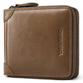 Genuine Cowhide Leather Wallets for Men Brands Luxury Card Wallet Men Card Holders with Coin Pocket Rfid Wallets Gifts for Men
