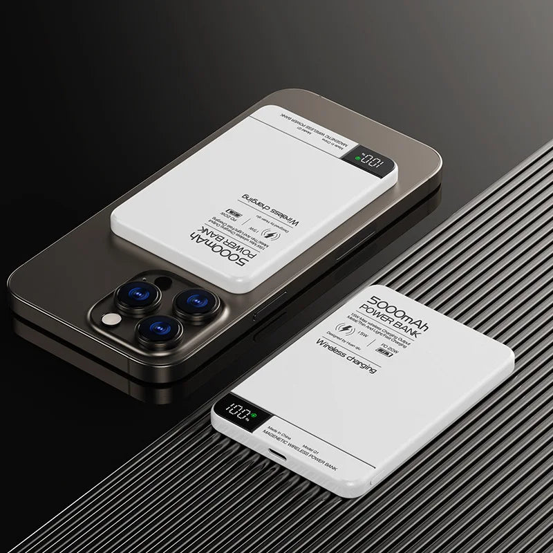 Ultra Wireless Magnetic Power Bank CCC Travel Portable Fast Charging Capacity Digital External Battery for Magsafe Iphone