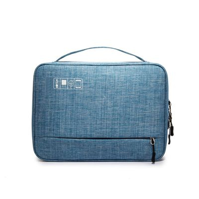 Travel Cable Bag Portable Digital USB Gadget Organizer Charger Wires Cosmetic Zipper Storage Pouch Kit Case Accessories Supplies