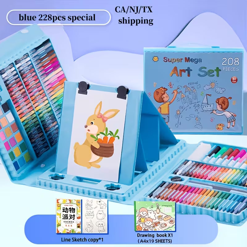 Miss Diva "Junior Artist Studio" 228-Piece Deluxe Children's Painting &amp; Drawing Art Ki