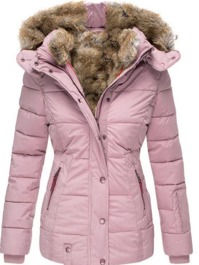 Miss Diva "Aura Warmth W128" Women's Winter Hooded Zip Coat