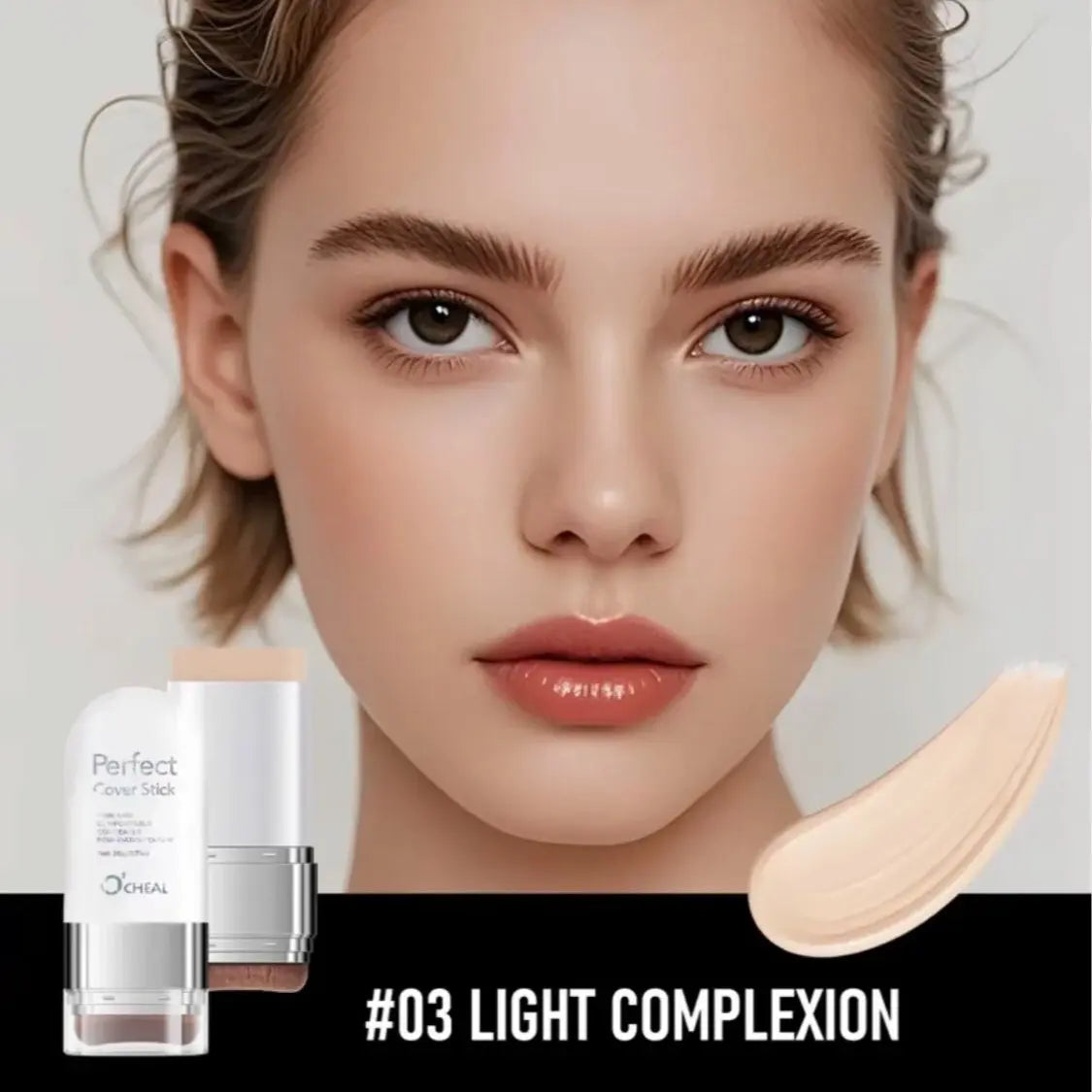 6-Color Dual-Ended 2-In-1 Concealer Foundation Stick: Waterproof, Sweat-Proof, Long-Lasting, Shine-Free Matte Natural Coverage, Covers Dark Circles and Acne Marks, Multi-Use for Highlighting & Nose Contour, Versatile Daily Makeup Tool & Perfect Daily Gift
