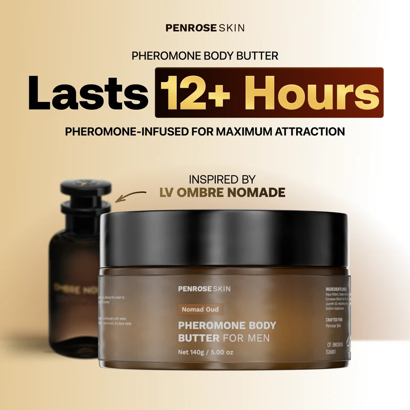 UCB "Aura Sovereign Crimson 540" Men's Pheromone Body Butter Cologne – Long-Lasting Luxury Scented Moisturizer (5.00 oz)