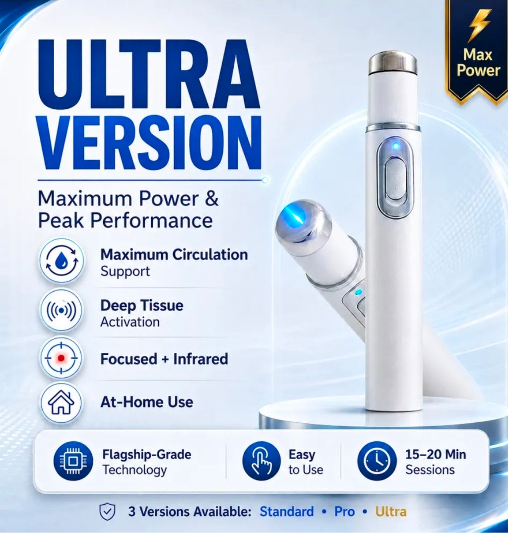 UCB "Vanguard Pulse Pro" Men's Ultrasonic Shock Wave & Red Light Wellness Therapy Pen