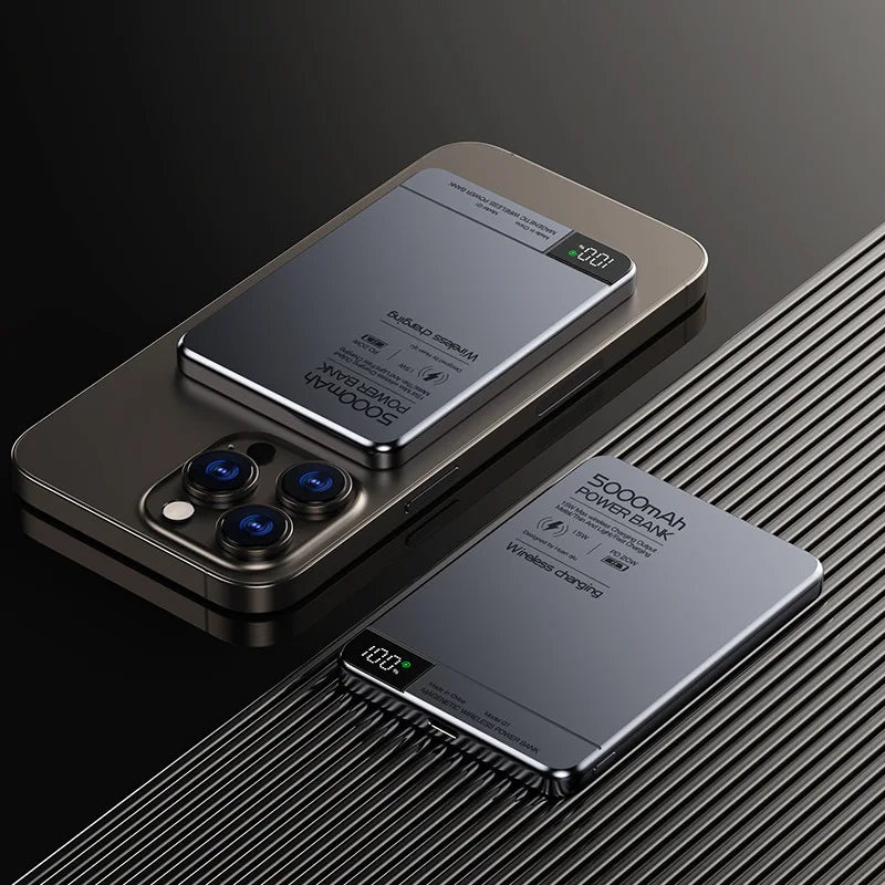 Ultra Wireless Magnetic Power Bank CCC Travel Portable Fast Charging Capacity Digital External Battery for Magsafe Iphone