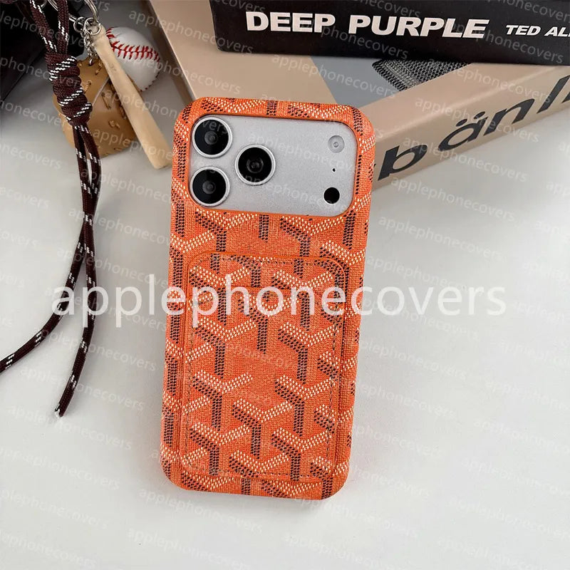 17 Pro Max Phone Case Designer Iphone Case Luxury Wallet Card Holder for Apple Iphone 16 Pro Max 15 plus 18 14 13 12 Card Package Dirt-Resistant DHGATE