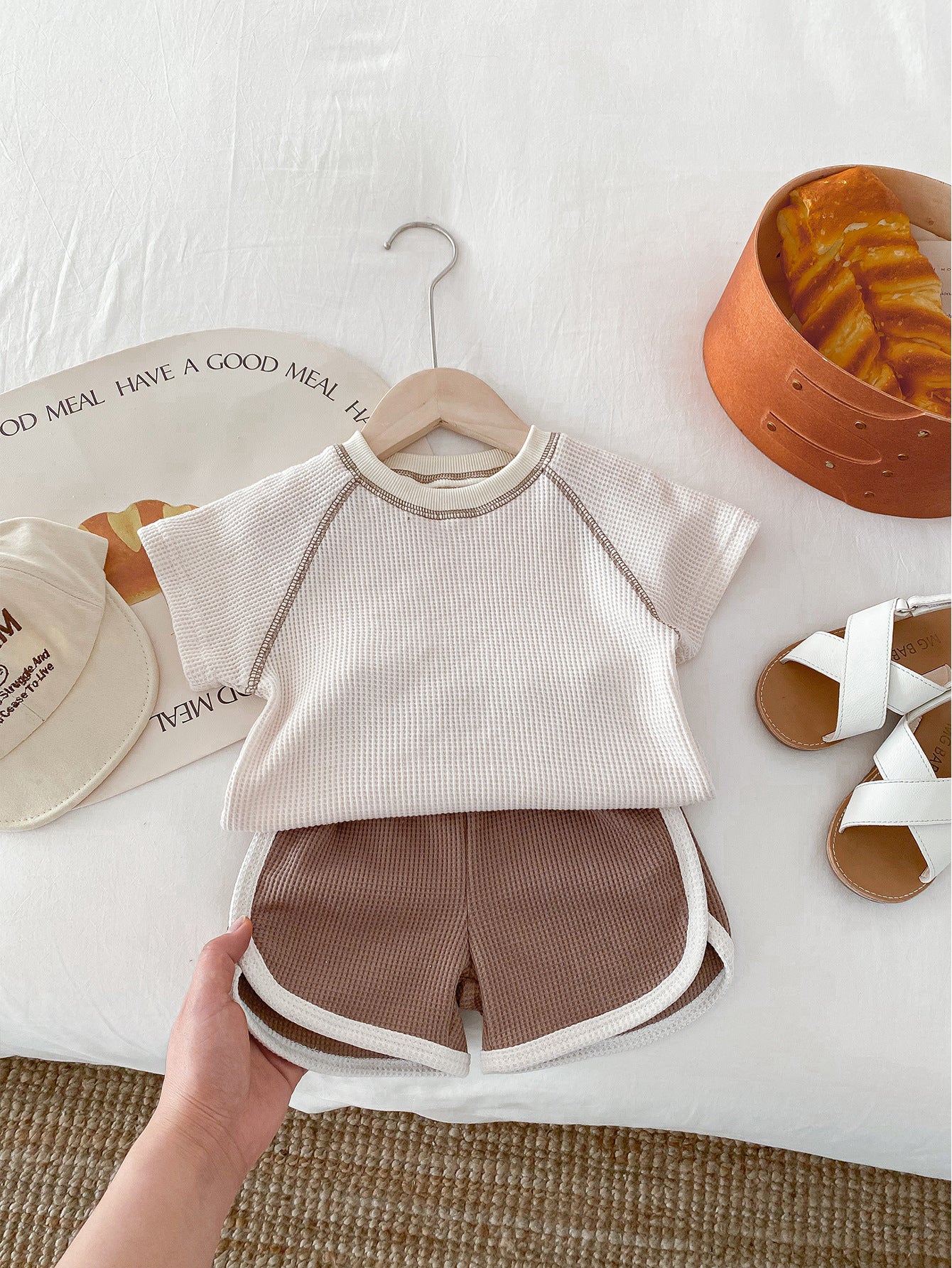 Clothes for Babies Summer Unisex Baby Short Sleeve Outfit Top Shorts