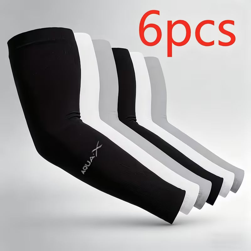 UCB "Aura Frost" High-Elasticity Moisture-Wicking UV Cooling Arm Sleeves