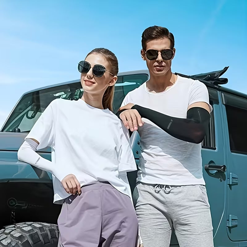 UCB "Aura Frost" High-Elasticity Moisture-Wicking UV Cooling Arm Sleeves