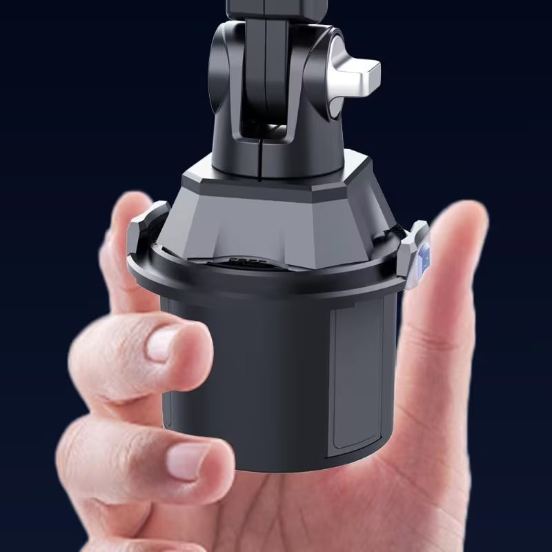 Gentleman Boutique "Aura Command Arm" Heavy-Duty Robotic 360° Cup Holder Car Mount for Tablets & Phones (4.7"–13")