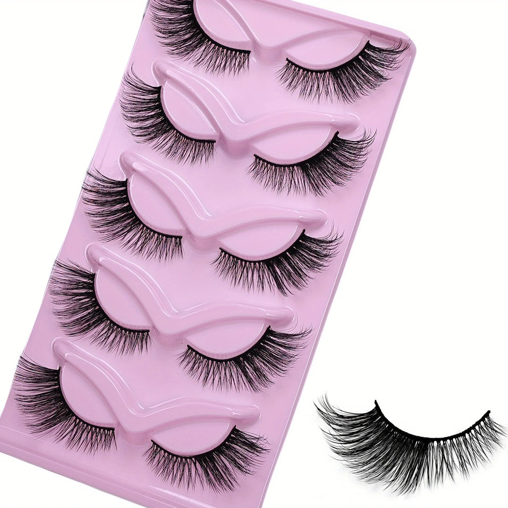 30Pairs/6Pack of Cat False Eyelashes, Thick False Eyelashes, Fluffy Cat Eye Eyelashes, Extended False Eyelashes