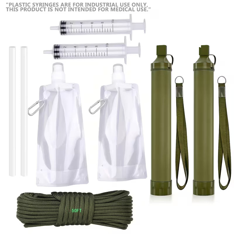 UCB "Aura Pure Hydro" 10,000-Gallon Emergency Straw Water Filter Kit (2-Pack)
