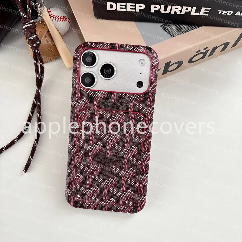 17 Pro Max Phone Case Designer Iphone Case Luxury Wallet Card Holder for Apple Iphone 16 Pro Max 15 plus 18 14 13 12 Card Package Dirt-Resistant DHGATE