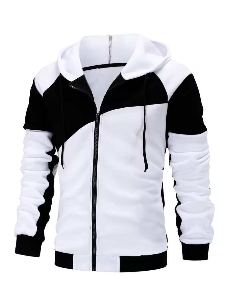 Men’s 2-Piece Fleece Zip Tracksuit Set – Heavyweight Casual Hoodie & Athletic Joggers