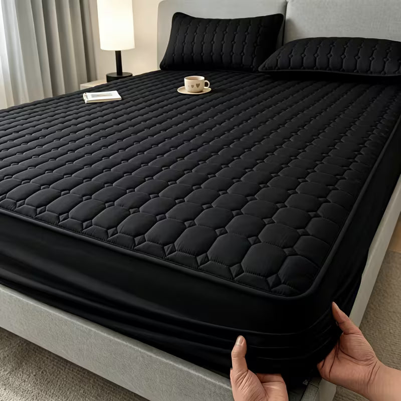 UCB "Aura Shield" All-Season Quilted Non-Slip Mattress Protector (15.75" Deep Pocket)