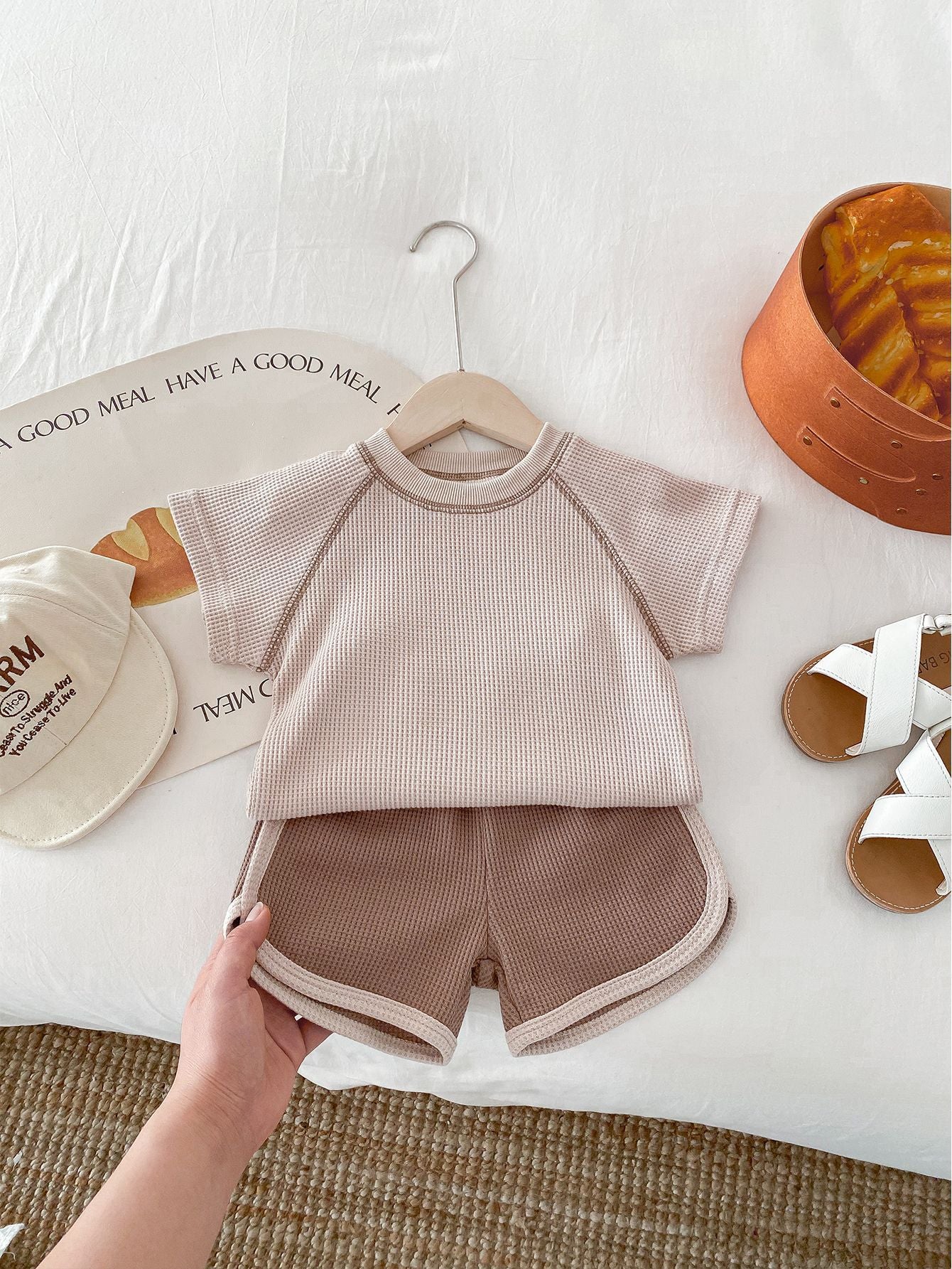 Clothes for Babies Summer Unisex Baby Short Sleeve Outfit Top Shorts