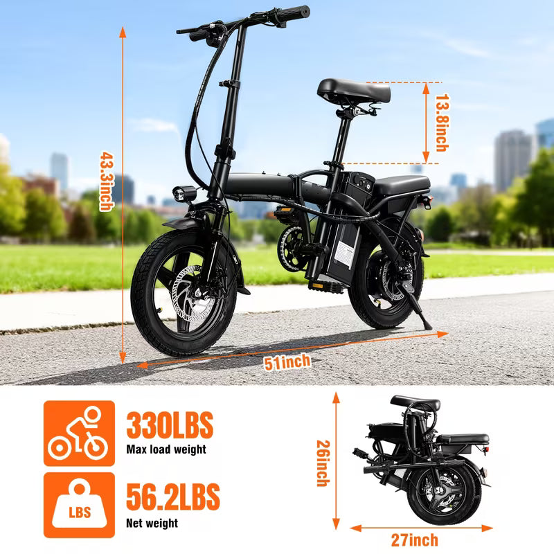 UCB "Vanguard Commuter E14" 500W Compact Folding Electric Bike