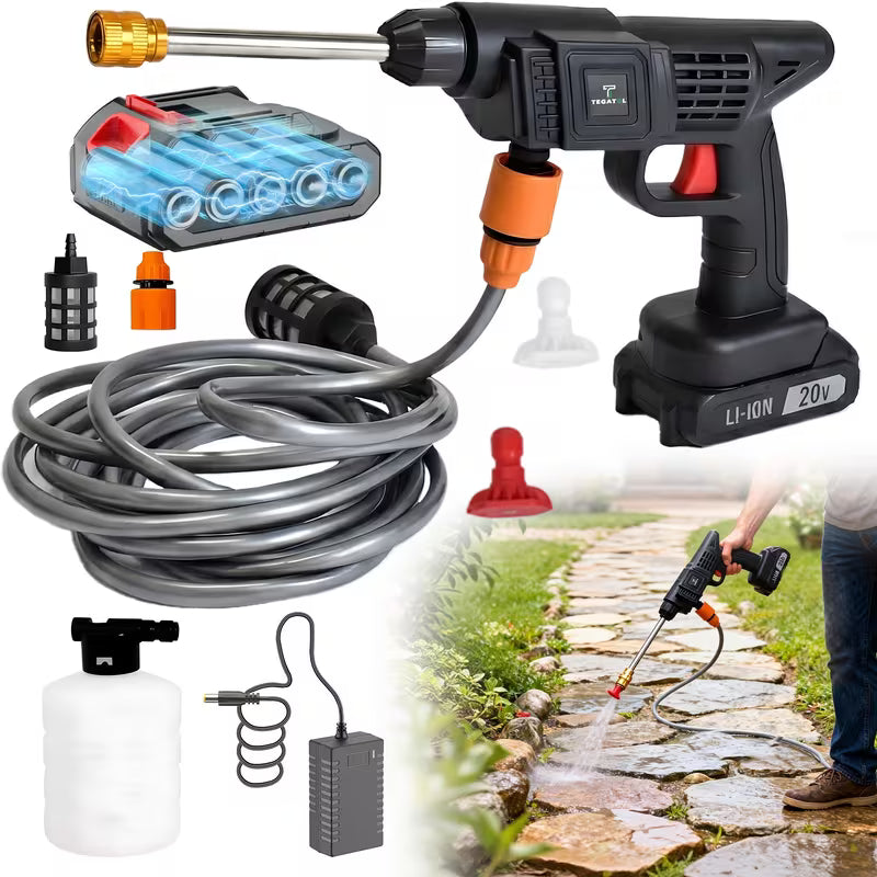 UCB "Aura Hydro-Force" 20V Wireless Portable High-Pressure Washer & Cleaning Gun System