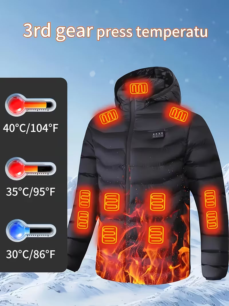 Local warehouse - Fastest delivery: 3 BUSINESS DAYS Men'S Heated Jacket, Couple Model, 24-Zone Heating, The First Choice for Outdoor Camping, Daily Leisure Outings, Windproof Jacket, Popular in Cold Areas